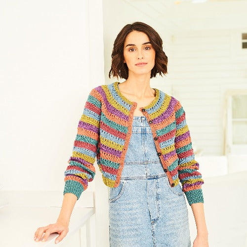 Stylecraft Striped Cardigan Pattern - 10057