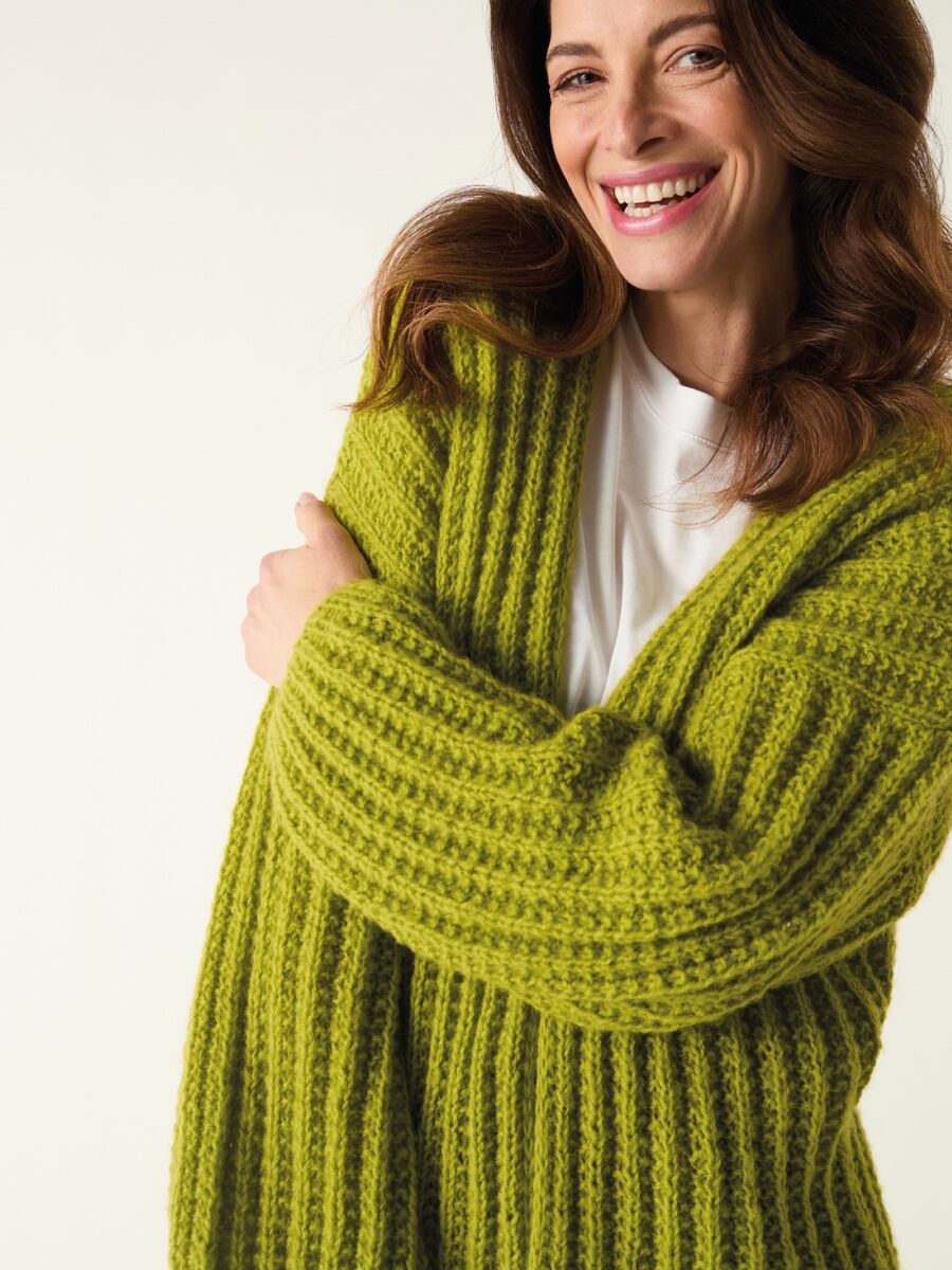 Cozy Days Cardigan in Sirdar Soft Down DK