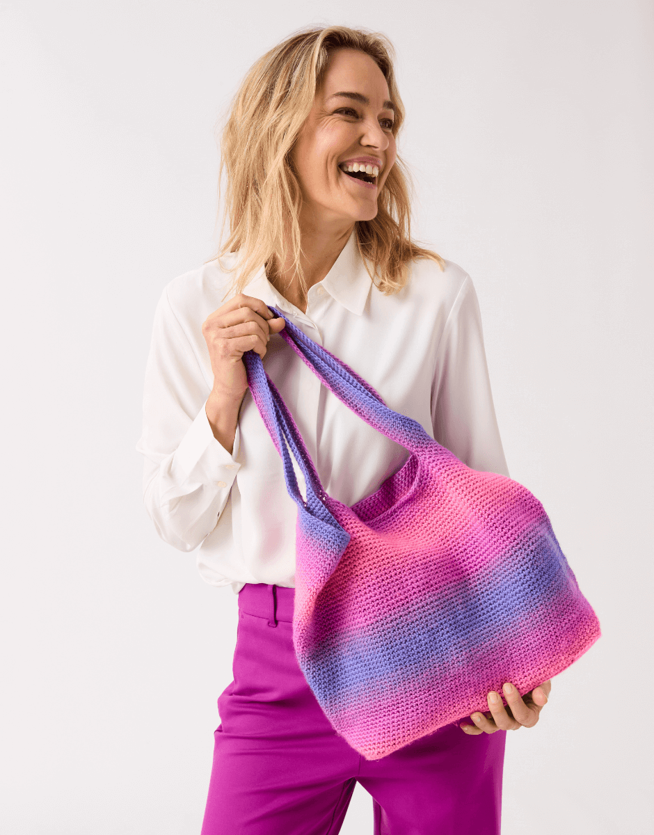 Totally Crochet Tote - Sirdar Ombre Aran Pattern 10848