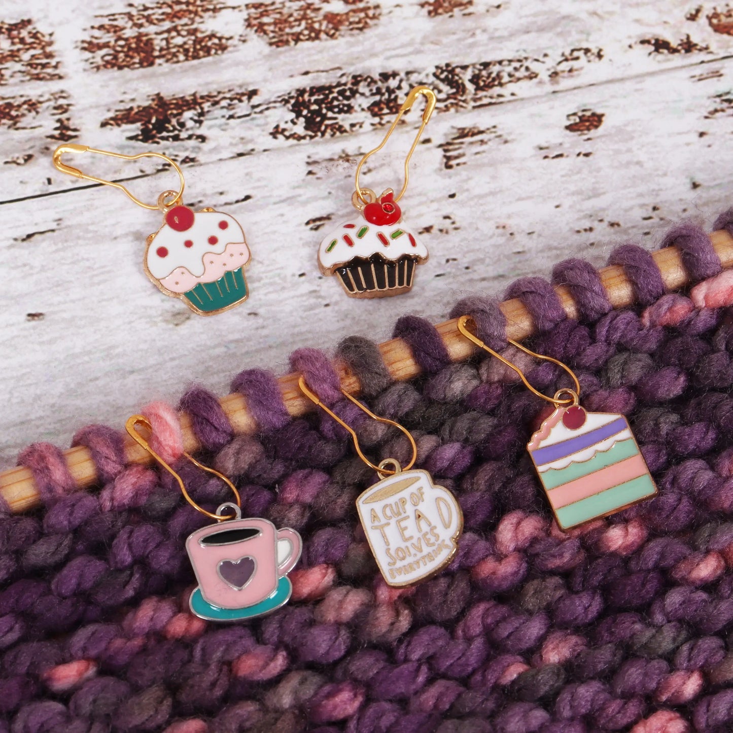Metal Charm Bulb Pin Stitch Markers