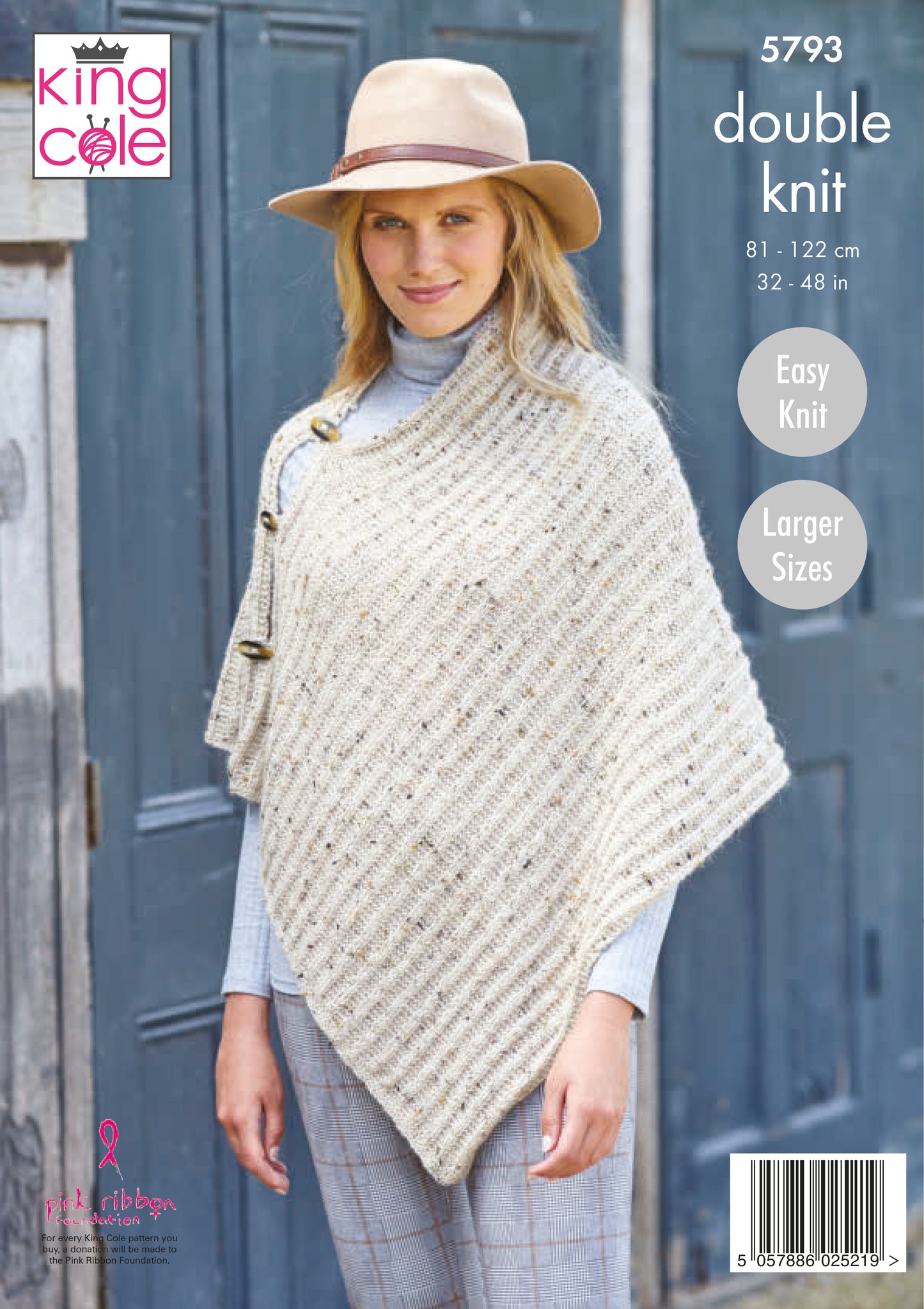 King Cole Homespun DK Pattern - Ponchos 5793