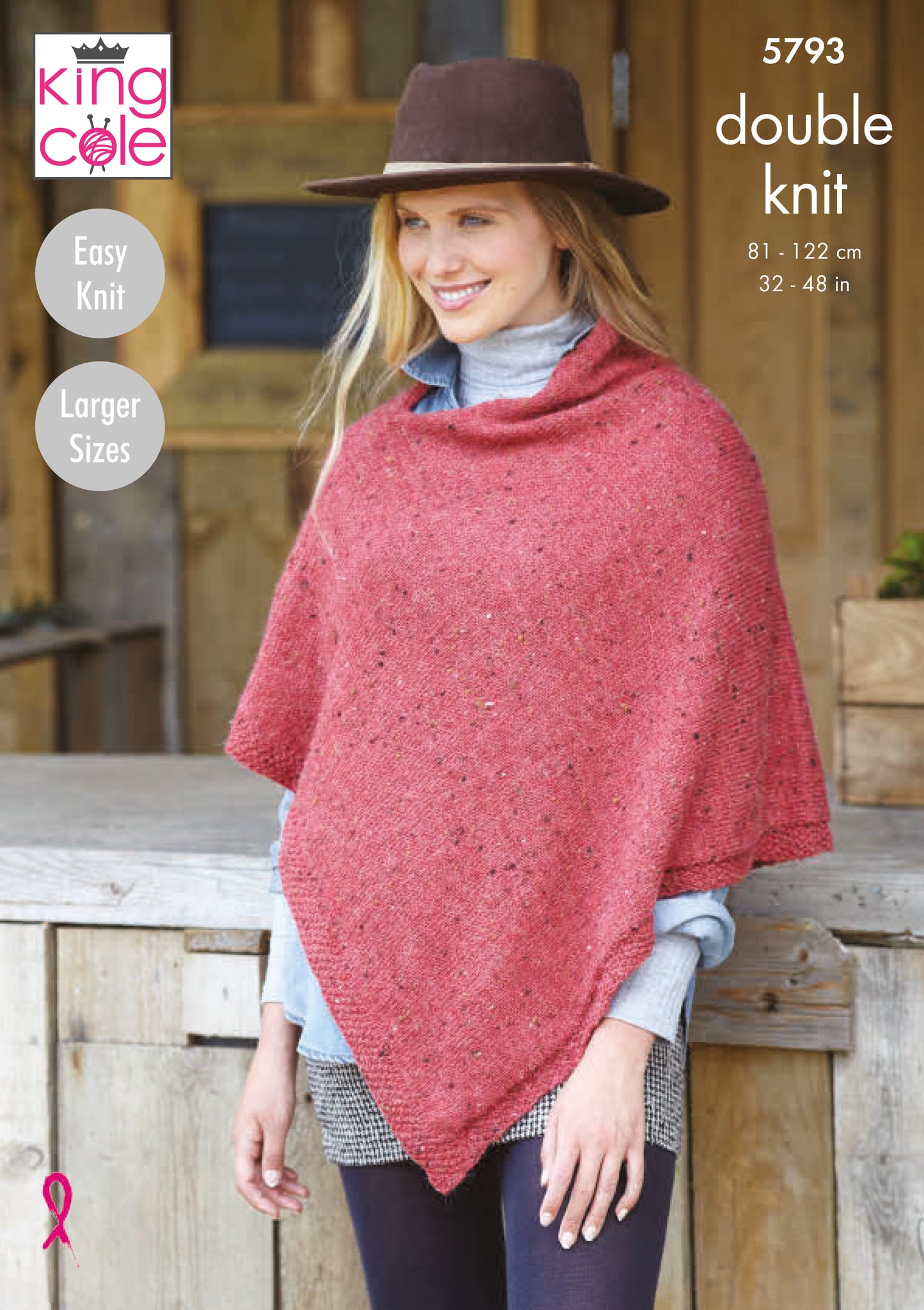 King Cole Homespun DK Pattern - Ponchos 5793