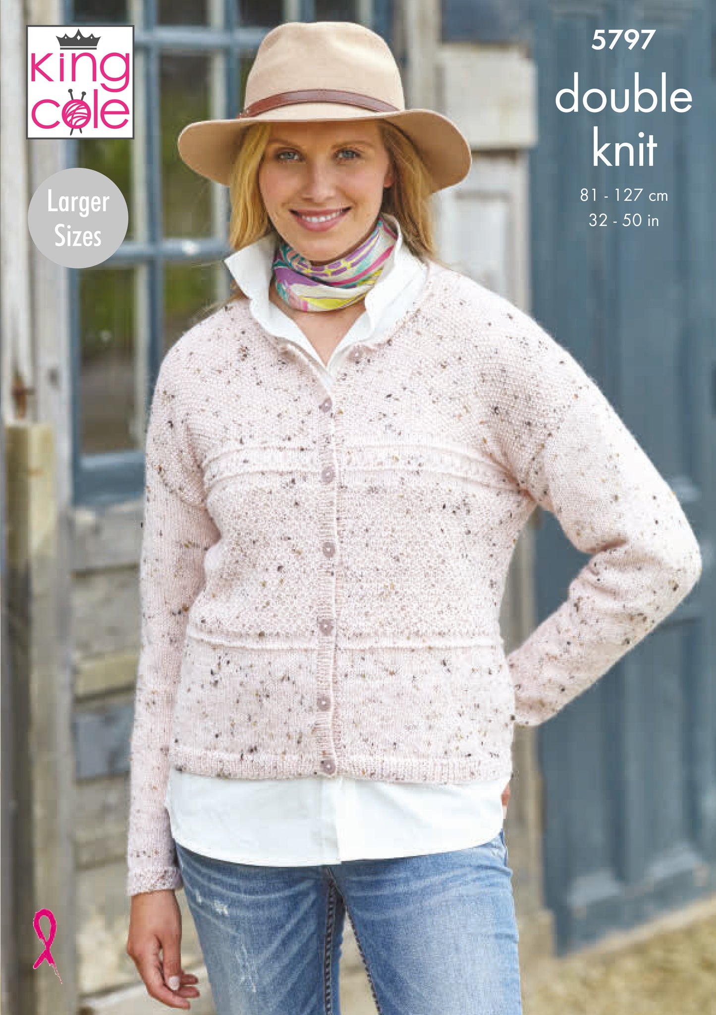 King Cole Homespun DK Pattern - Round Neck Cardigan and Waistcoat 5797