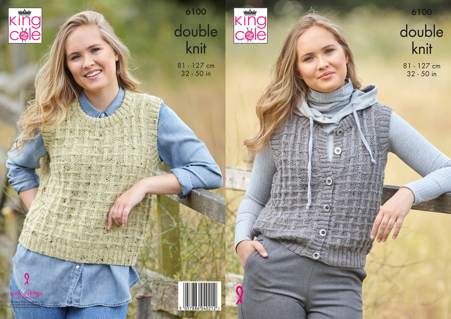 King Cole Homespun DK Pattern - Tank and Waistcoat 6100