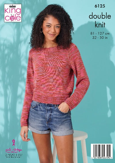 Sweater & Top Knitted in King Cole Linendale Reflections DK - 6125
