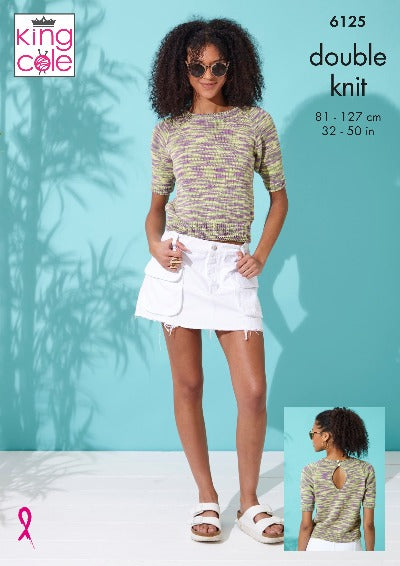 Sweater & Top Knitted in King Cole Linendale Reflections DK - 6125