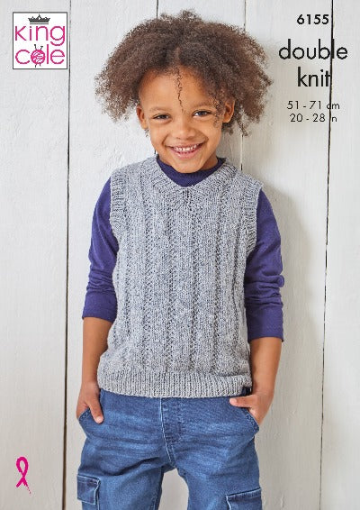 Sweater & Slipover Knitted in King Cole Simply Denim DK -6155