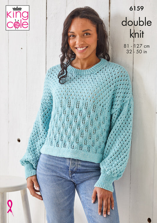 Sweaters Knitted in King Cole Simply Denim DK - 6159