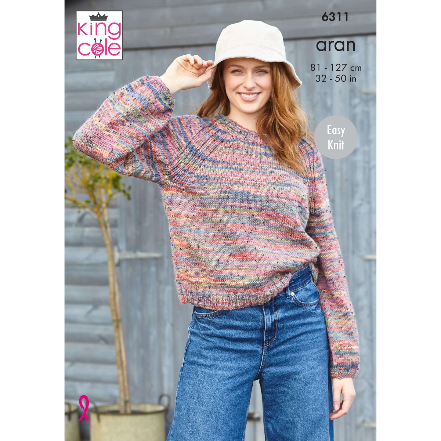 Ladies Sweaters in King Cole Homespun Prism Aran: 6311