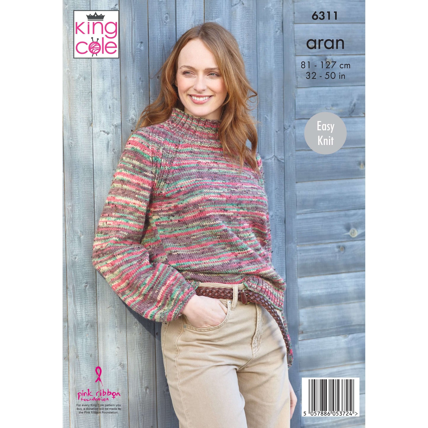 Ladies Sweaters in King Cole Homespun Prism Aran: 6311
