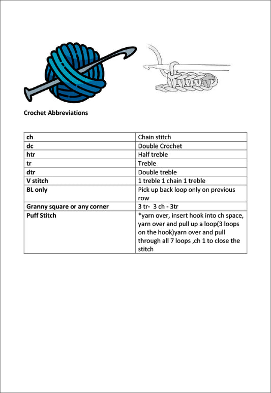 Crochet Abbreviations