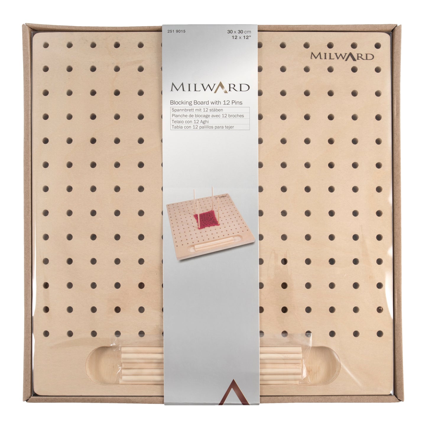 Wooden Crochet Blocking Board and Pegs