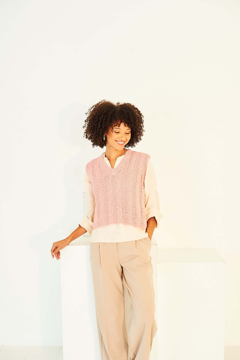 V Neck Tank & Waistcoat in Soft Pastels: Stylecraft 10156