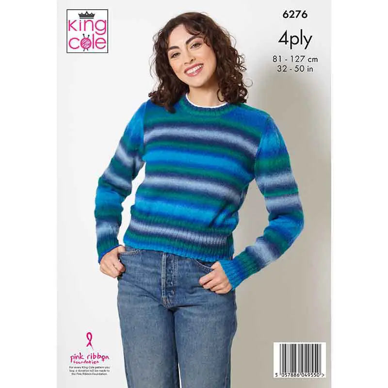 King Cole 4ply Slipover & Sweater in King Cole Riot: 6276