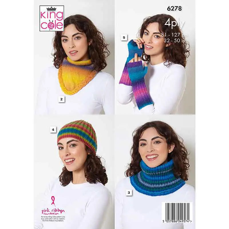Top & Accessories knitted in Rebel 4ply: King Cole 6278