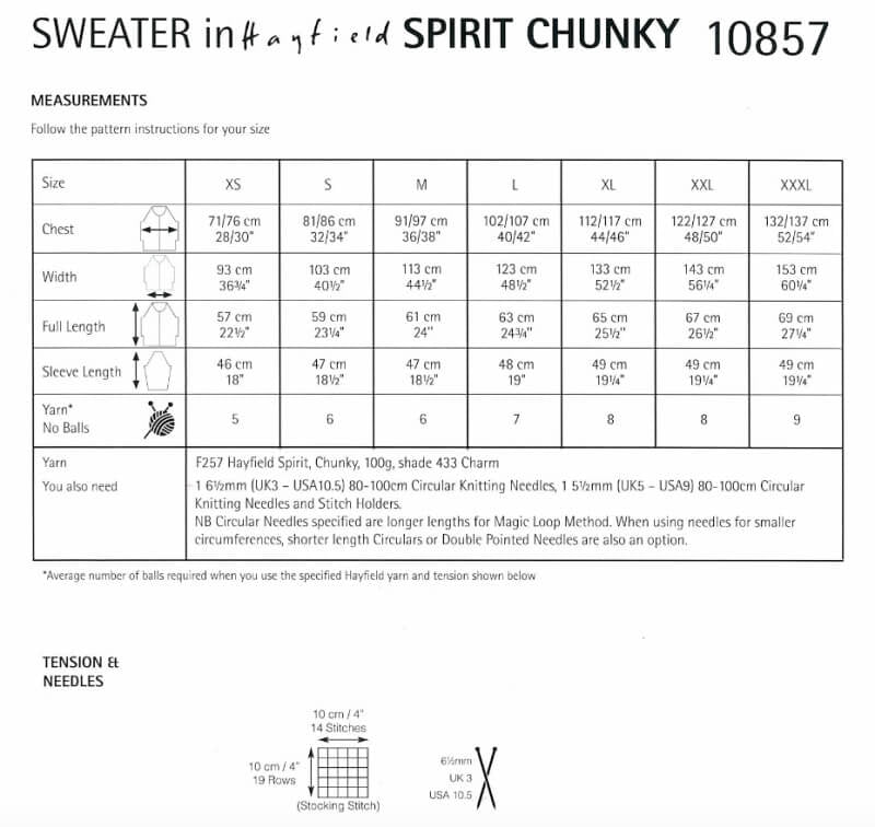 Sweater in Hayfield Spirit Chunky: 10857