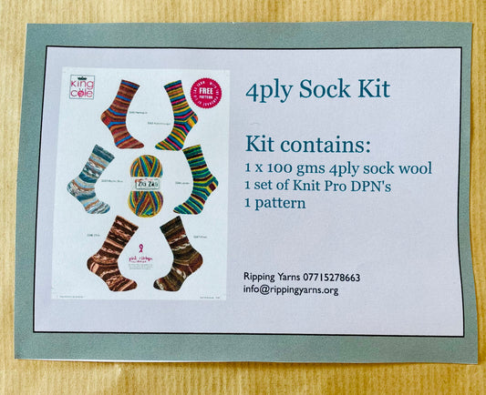 King Cole Zig Zag 4ply Sock Kit