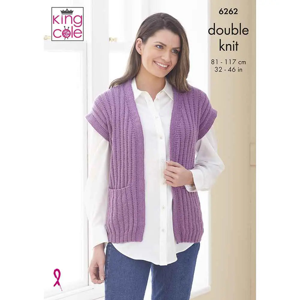 Sweaters and Waistcoat King Cole Pattern 6262