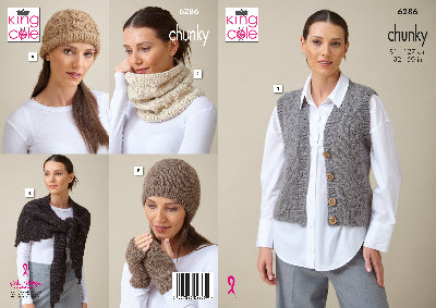 King Cole Chunky Waistcoat & Accessories: 6286