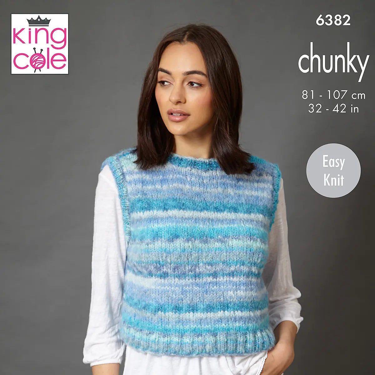 Waistcoat and Tank Top knitted in Flair Chunky - King Cole Pattern 6382