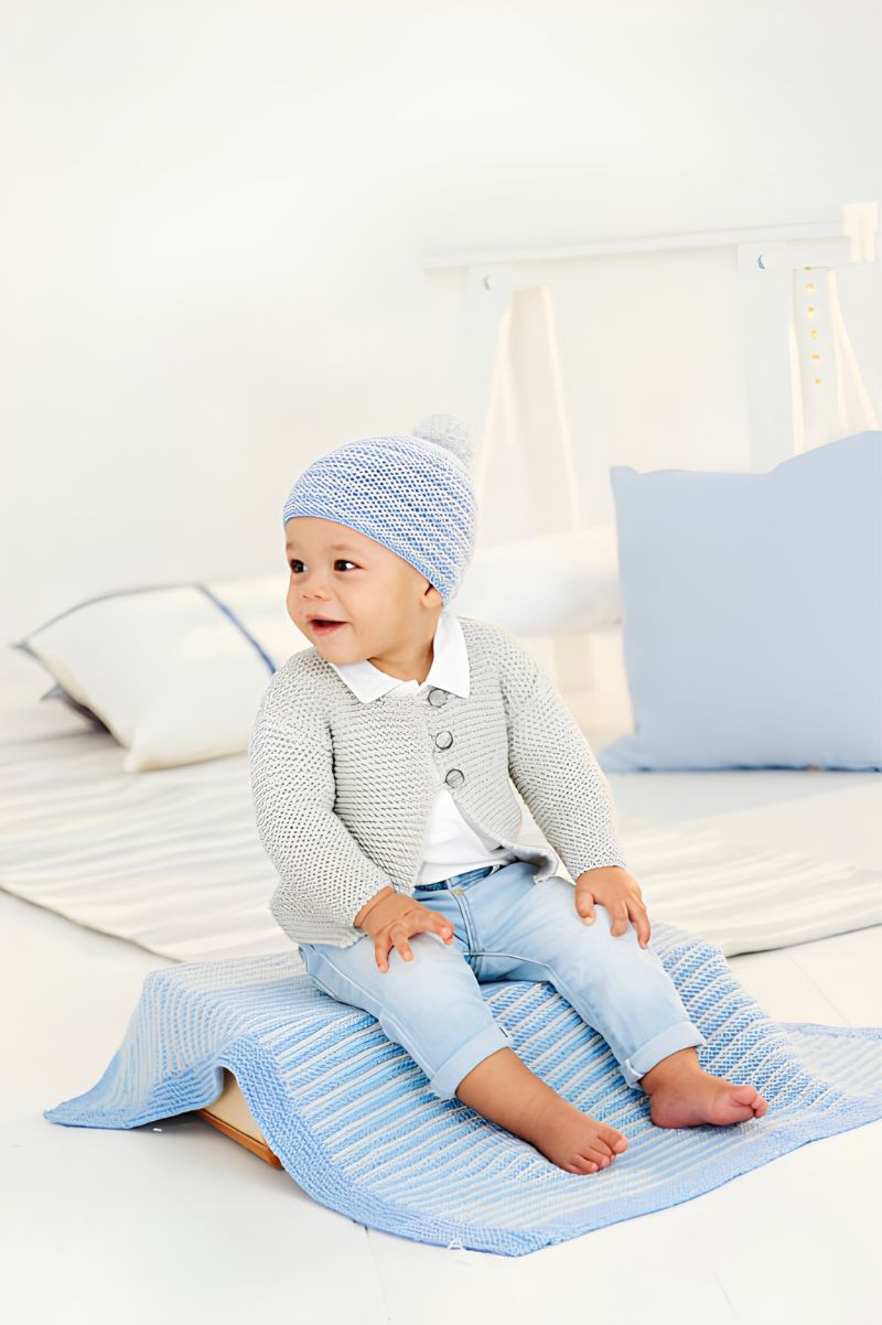 Stylecraft Baby and Children's Cardigan, Hat and Blanket Knitting Pattern: 9530