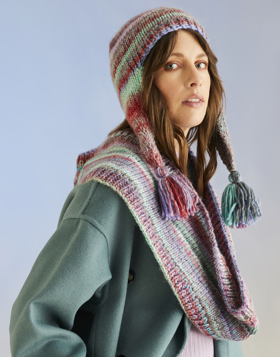 Anemone Hat and Snood in Sirdar Jewelspun Chunky - Pattern 10709