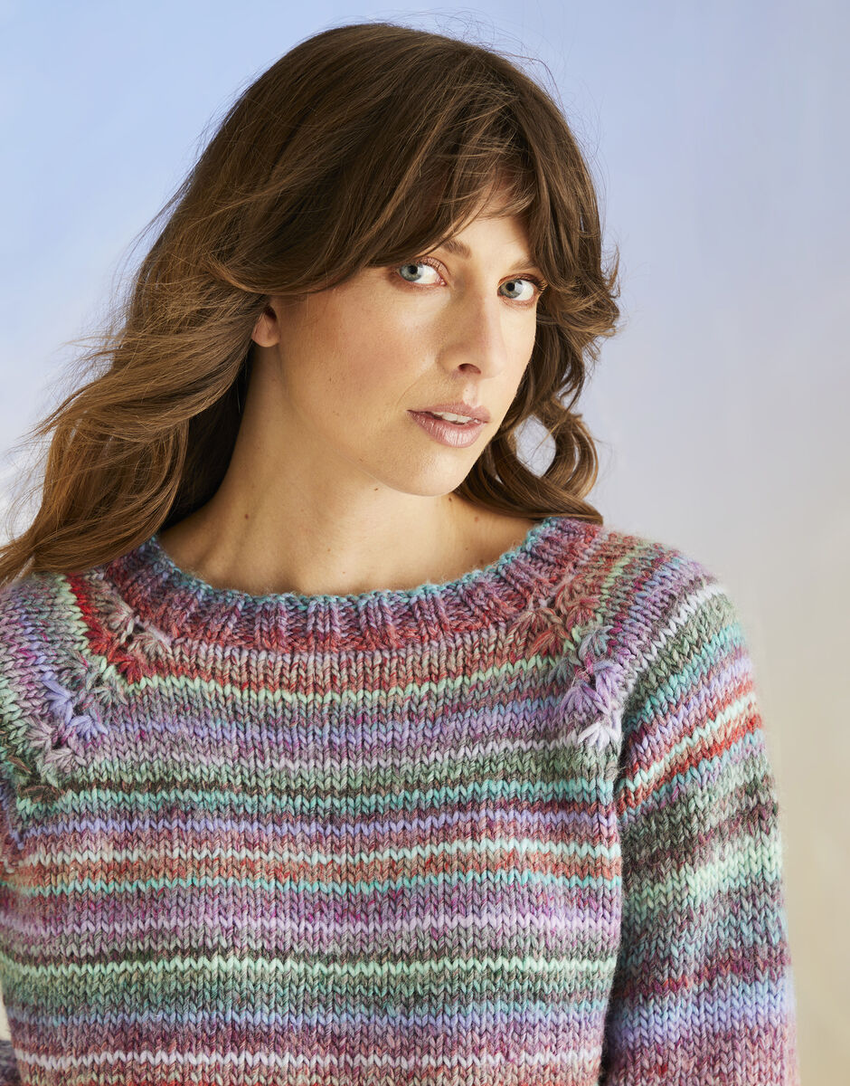 Whirl Pool Sweater in Sirdar Jewelspun Chunky - Pattern 10702