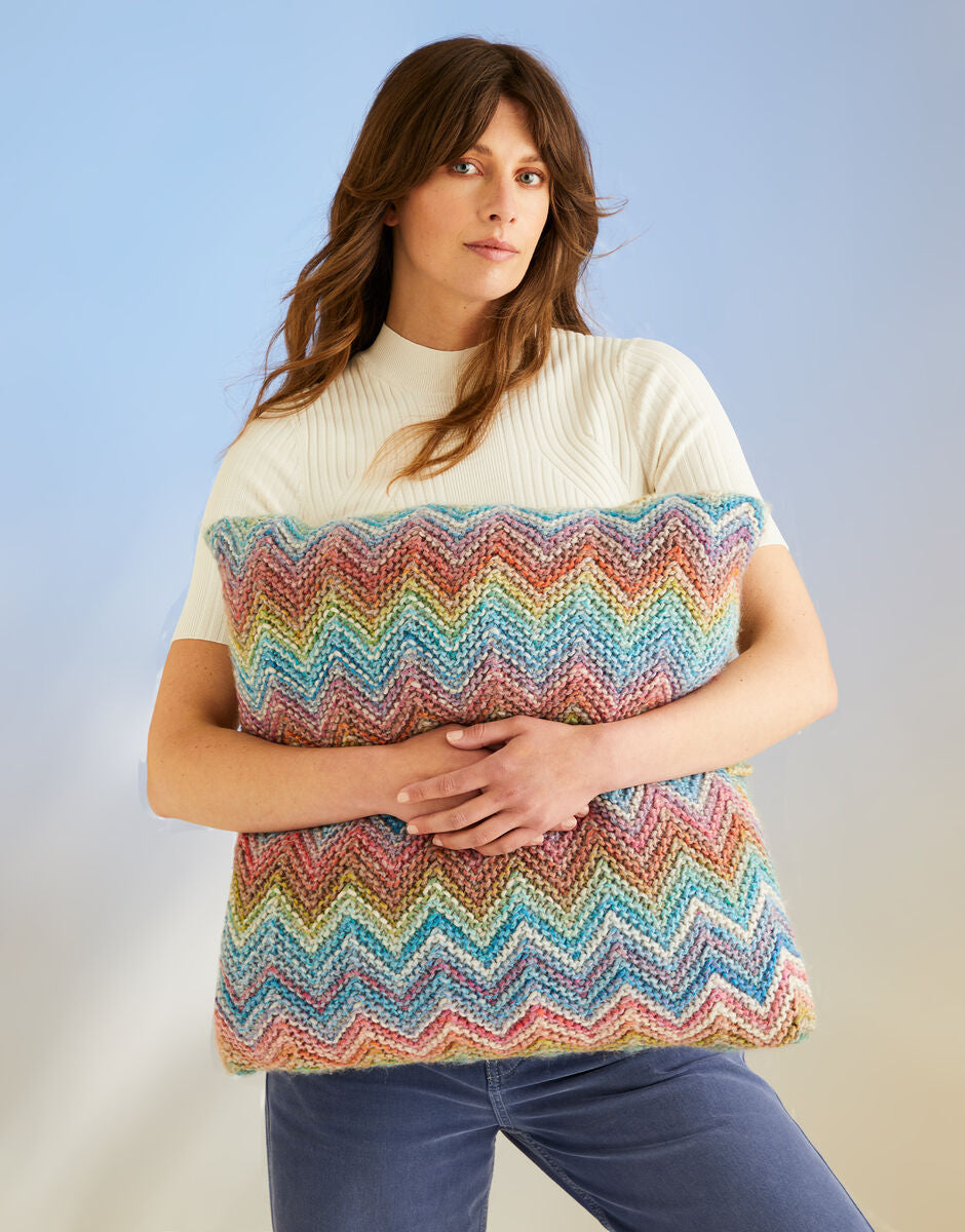 Ripples Blanket and Cushion in Sirdar Jewelspun Chunky - Pattern 10707