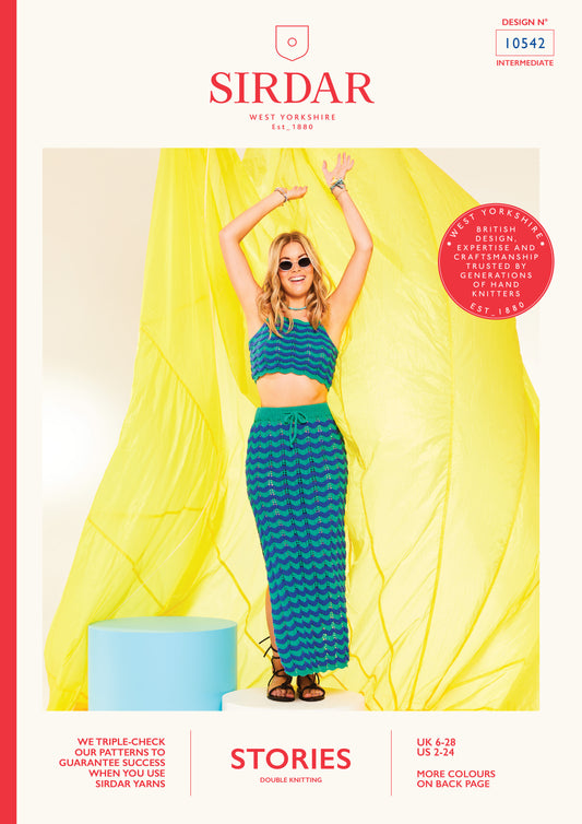 Sirdar Stories DK Pattern - 10542 Mic Drop Maxi & Crop Top