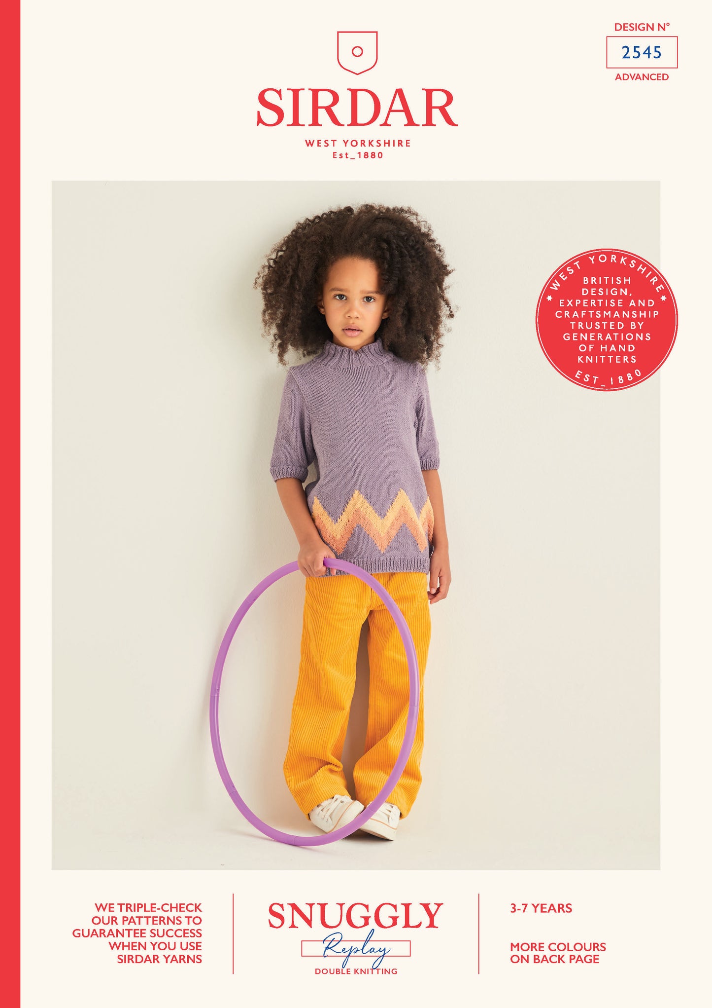Sirdar Snuggly Replay DK Pattern - 2545 Zigzag Sweater