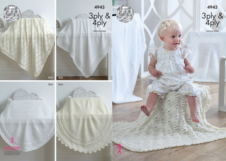 King Cole - Square and Circular Shawls - Pattern 4943