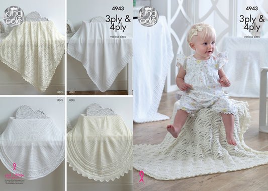 King Cole - Square and Circular Shawls - Pattern 4943