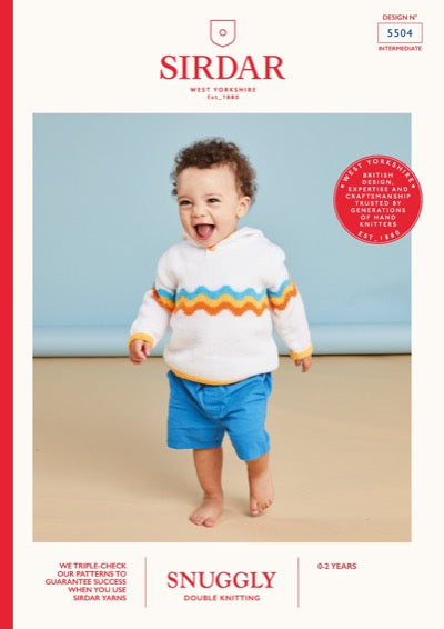 Sirdar Snuggly DK Pattern - 5504 - Hoody