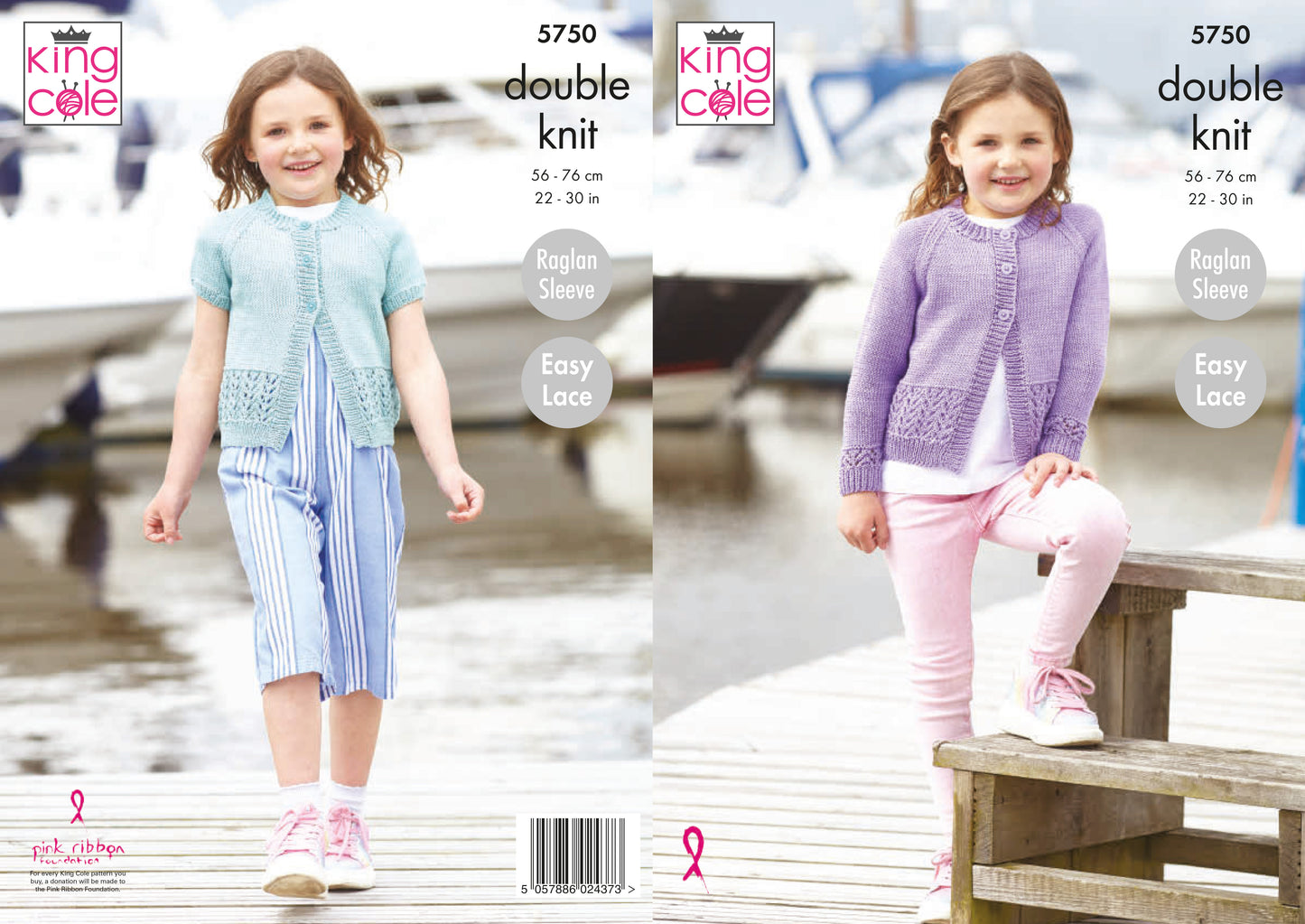King Cole Cottonsmooth DK Pattern - 5750 Girls' Cardigans