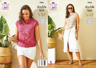 Summer Tops in King Cole Linendale DK - Pattern 5986