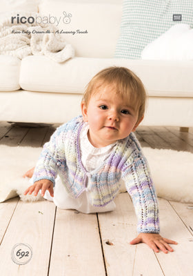 Rico Cardigan Knitting Pattern 692 in Baby Dream DK Yarn