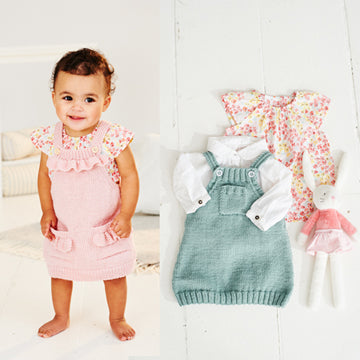 Stylecraft Bambino DK Pattern 9504 - Pinafores
