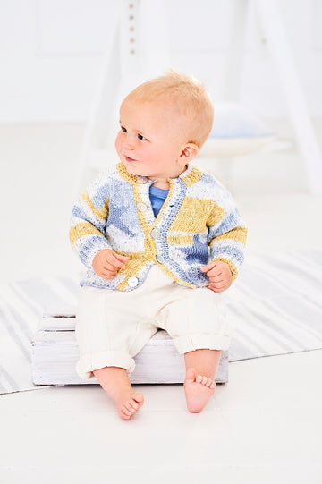 Stylecraft Bambino Prints and Bambino DK - Pattern 9745 Jumper and Cardigan