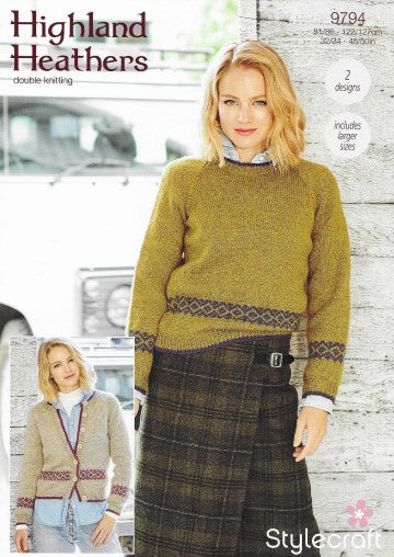 Stylecraft Highland Heathers DK Pattern - 9794
