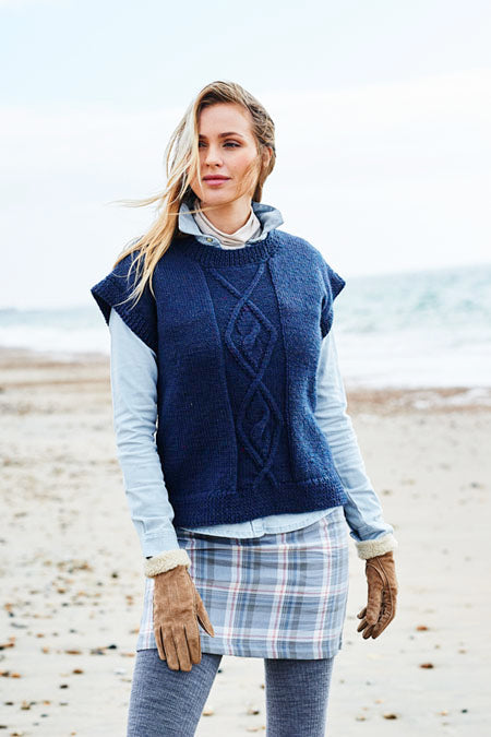 Stylecraft Highland Heathers Aran Pattern - 9874 Sweater and Slipover