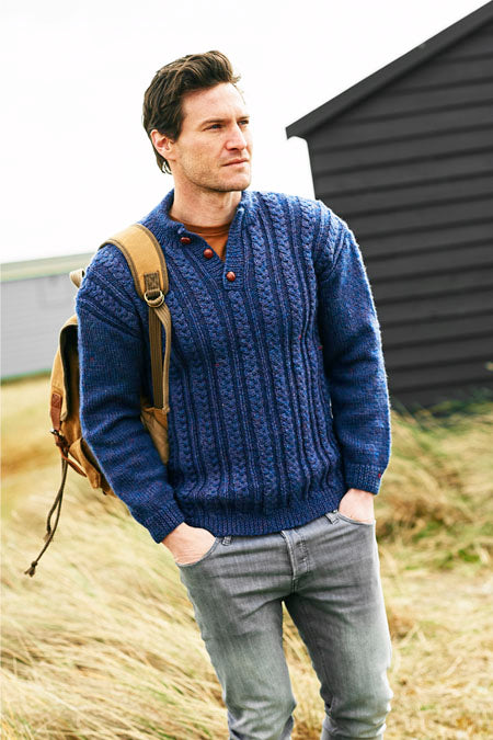 Stylecraft Highland Heathers Aran Pattern - 9875 Men's Sweaters