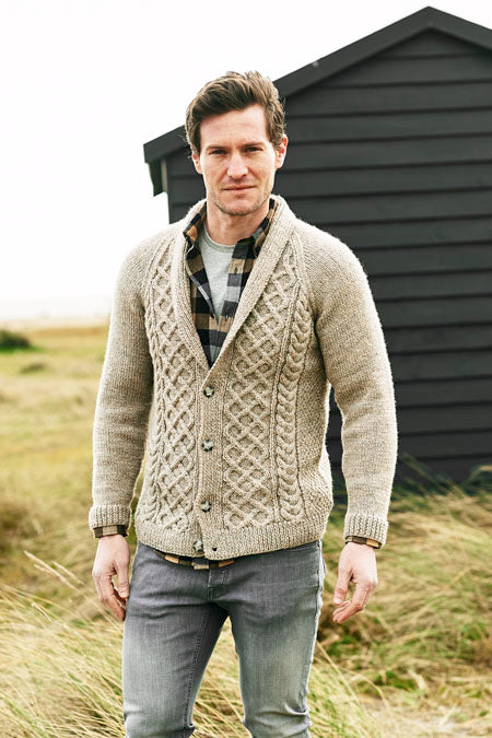 Stylecraft Highland Heathers Aran Pattern - 9876 Men's Cardigans