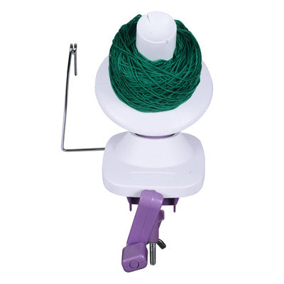 KnitPro Ball Winder with Green Wool