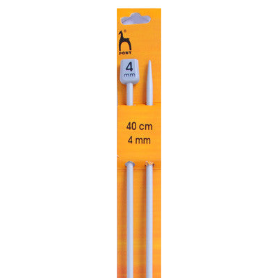Pony Aluminium Single Pointed Knitting Needles 40cm