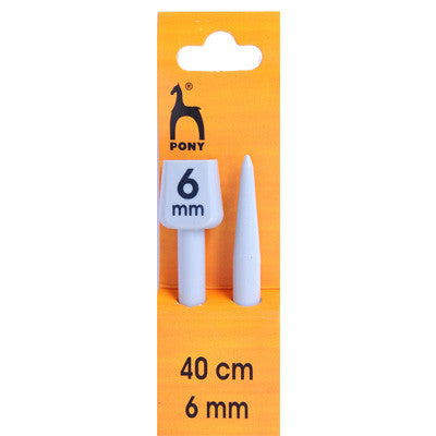 Pony Plastic Single Pointed Knitting Needles 40cm