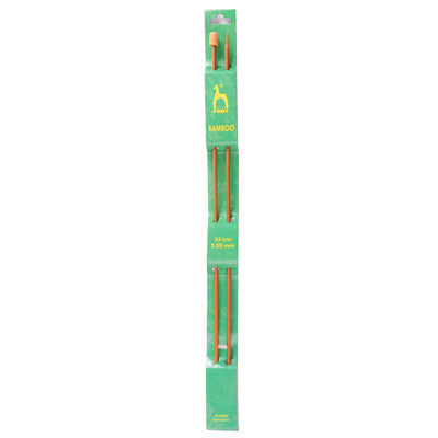 PONY 33cm Bamboo Single Pointed Knitting Needles