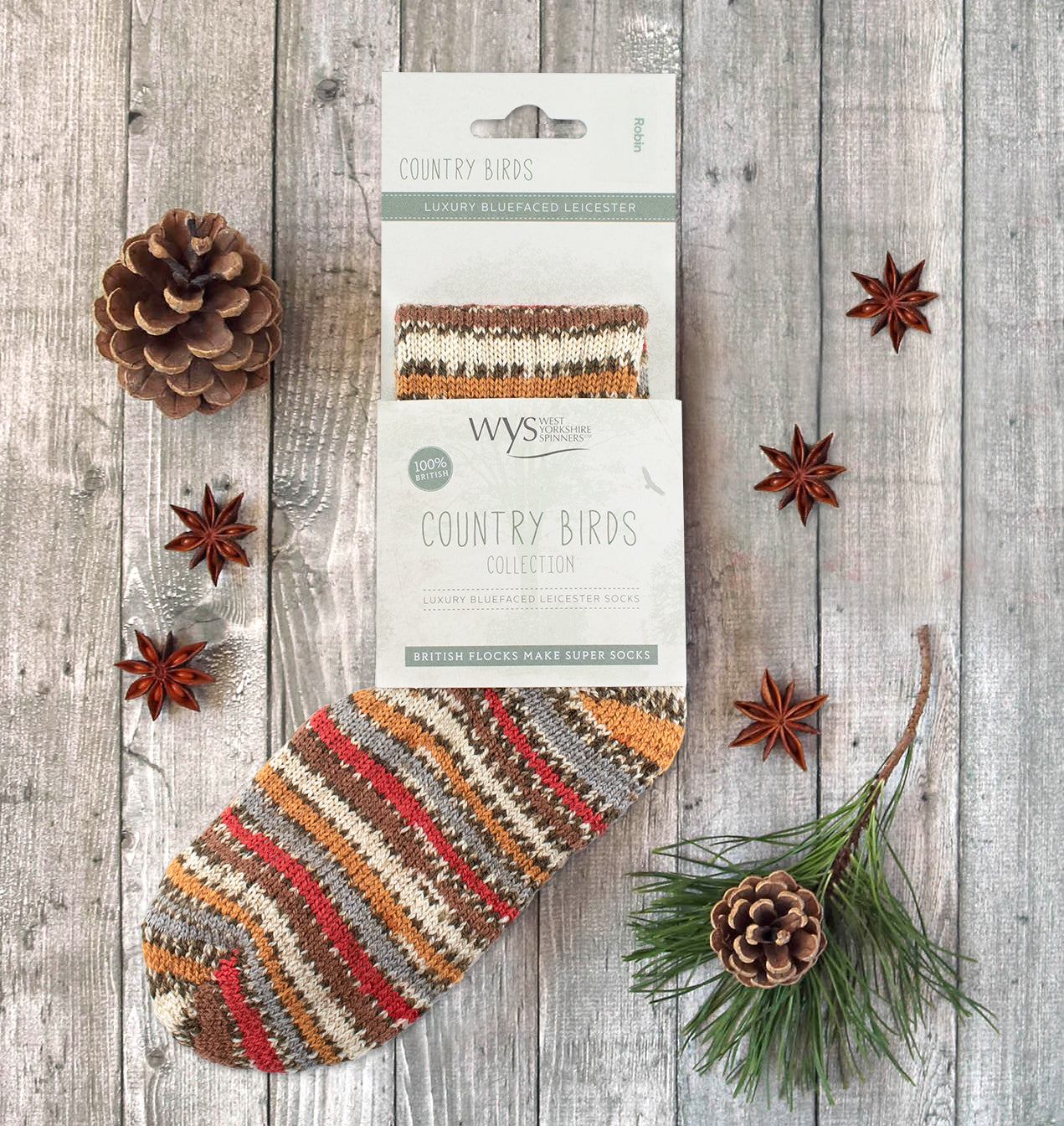 West Yorkshire Spinners Luxury Blue Faced Leicester Socks