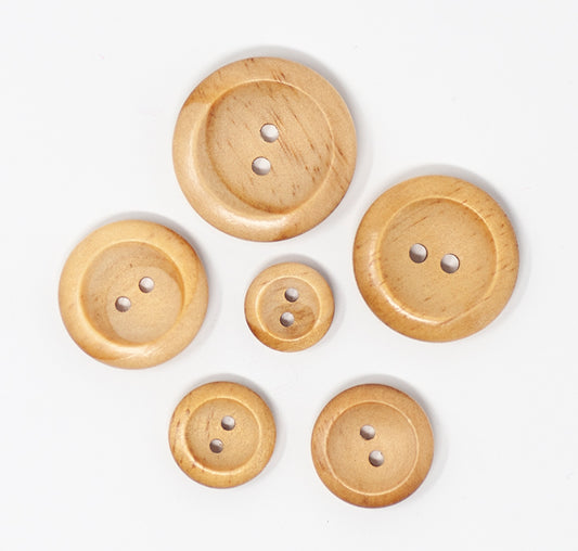 Loose Wooden Buttons 16mm