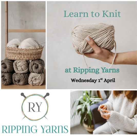 Learn to Knit at Ripping Yarns, Stokesley