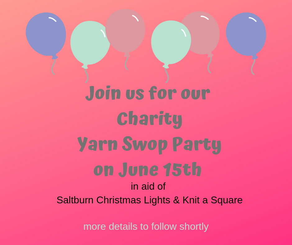 Charity Yarn Swap Party in aid of Knit A Square and Saltburn Christmas Lights